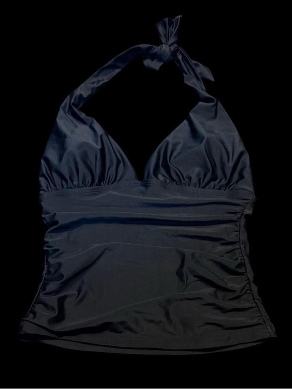 Black Halter Tankini Top